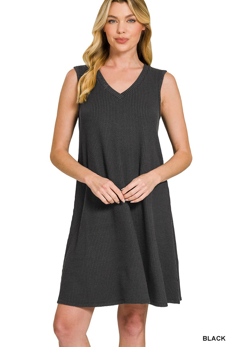 Raise the Bar Ribbed Mini Dressv