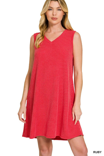 Raise the Bar Ribbed Mini Dressv
