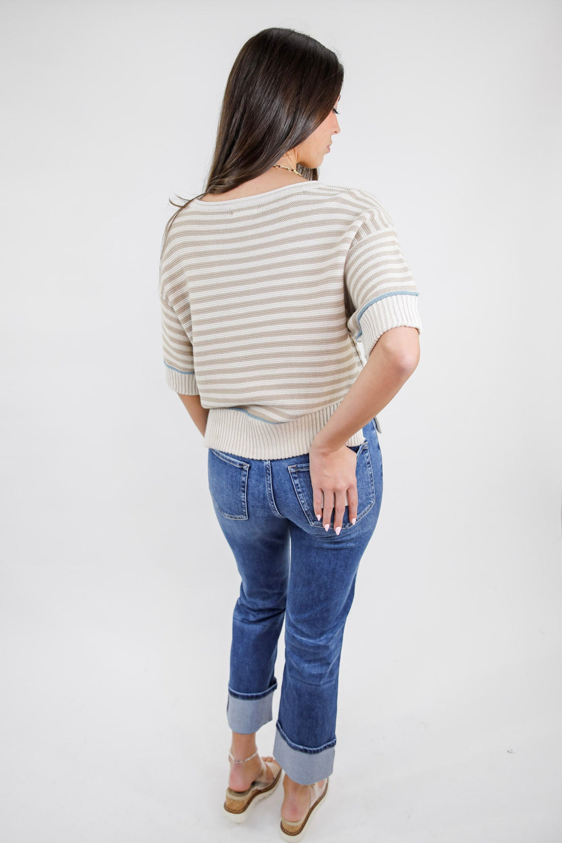 Easy Lines Stripe Knit Sweater