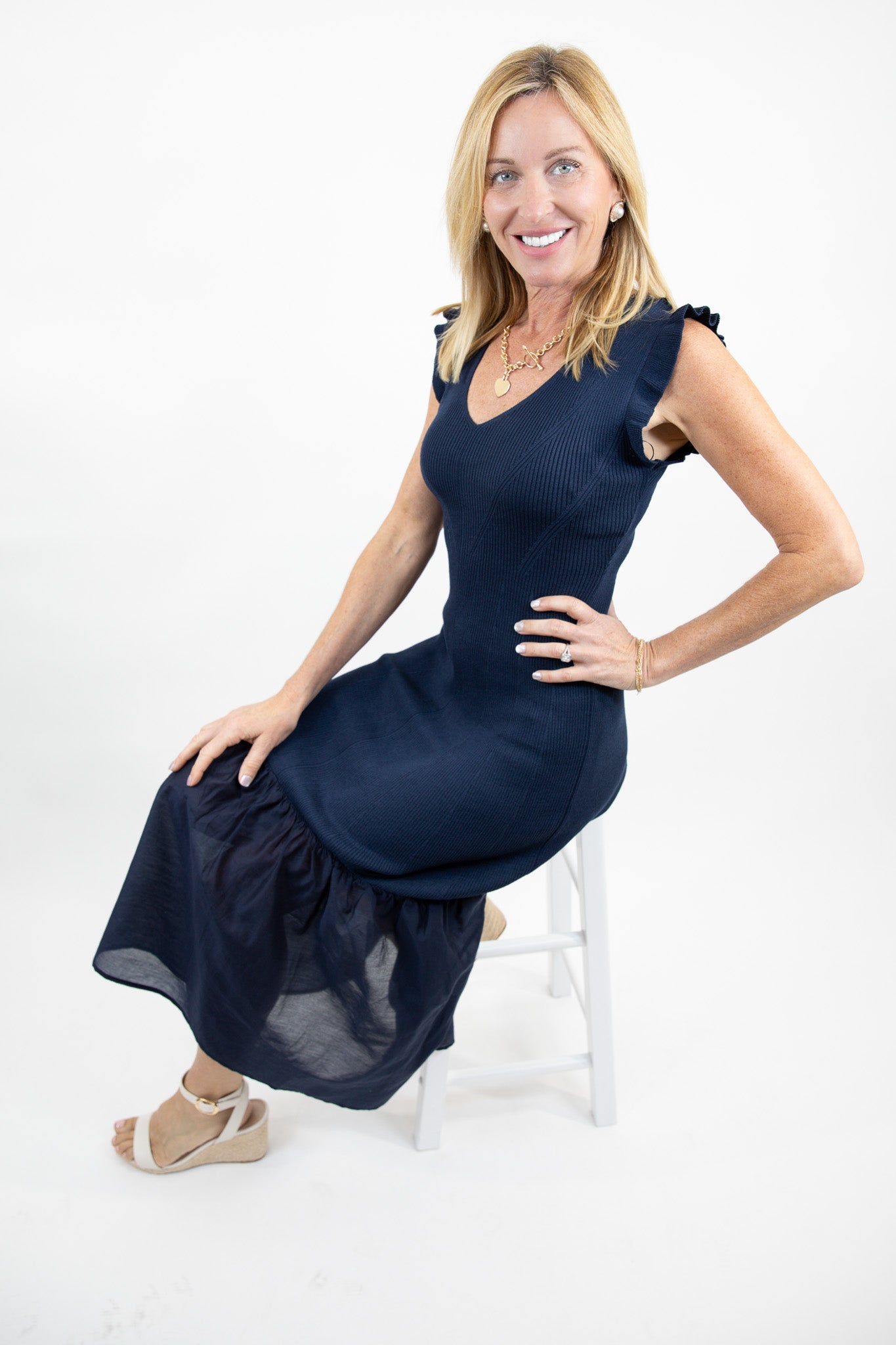 Indigo Ivy Tiered Midi Dress