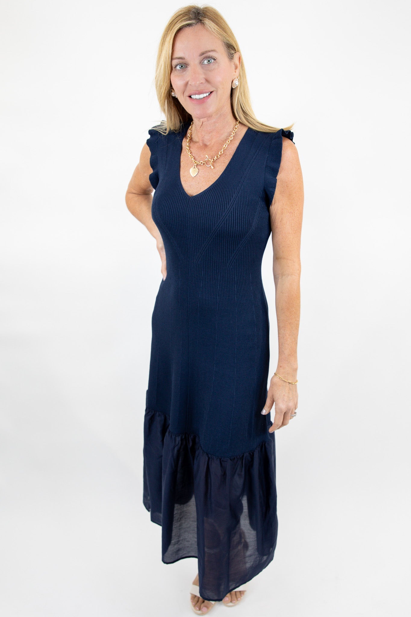 Indigo Ivy Tiered Midi Dress