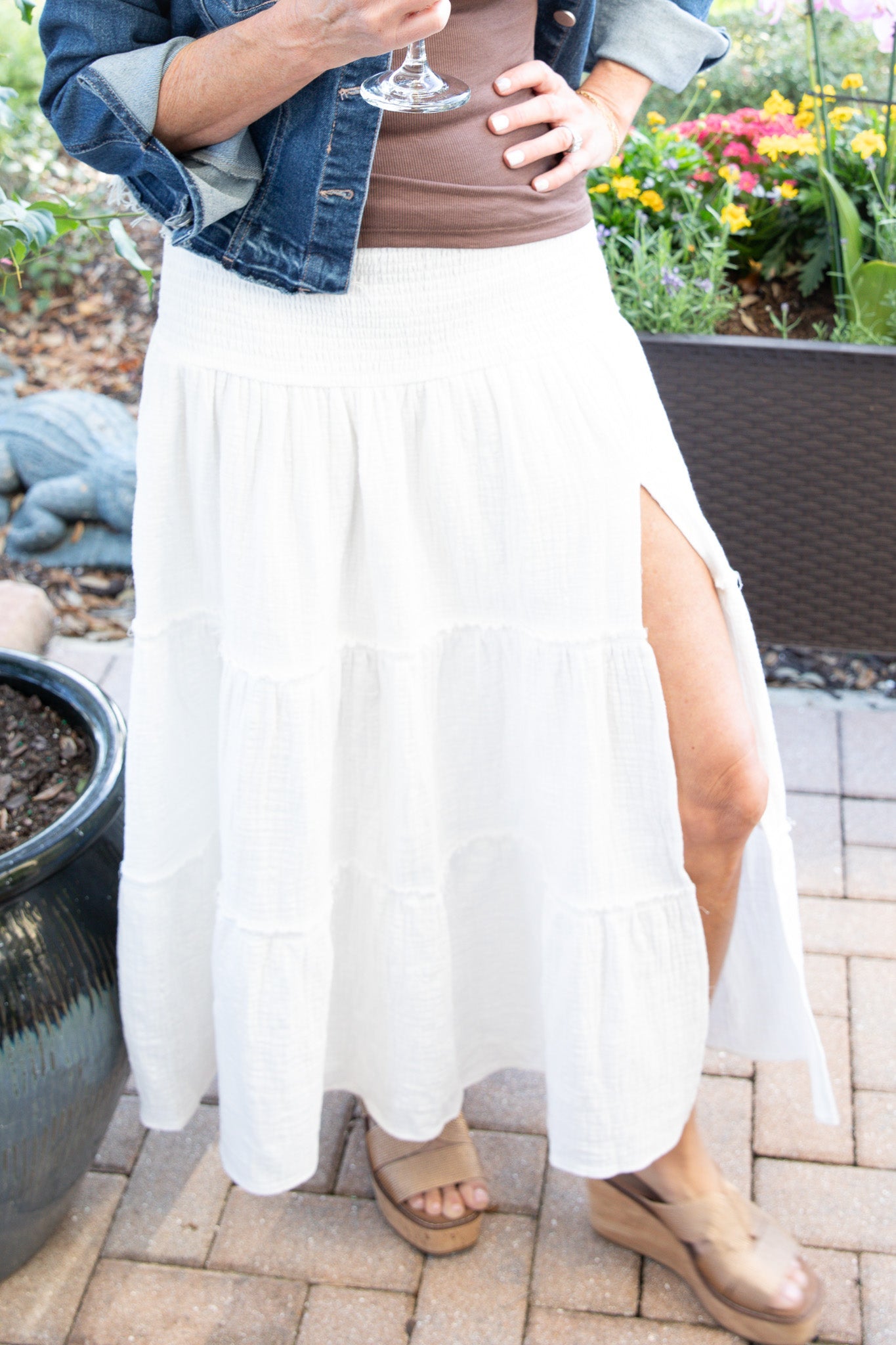 Harbor Flow Tiered Maxi Skirt
