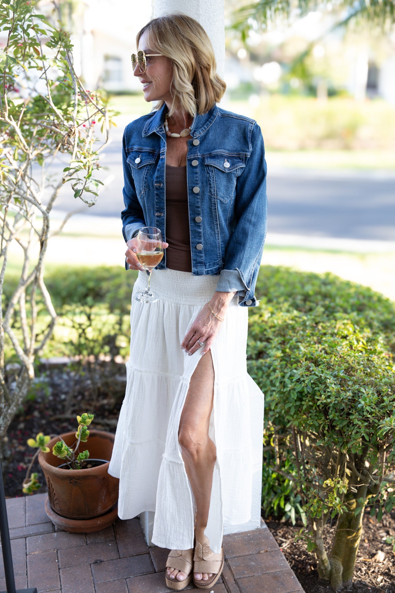 Harbor Flow Tiered Maxi Skirt
