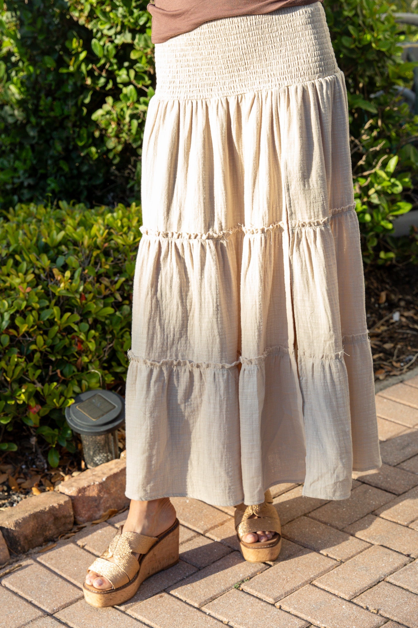 Harbor Flow Tiered Maxi Skirt