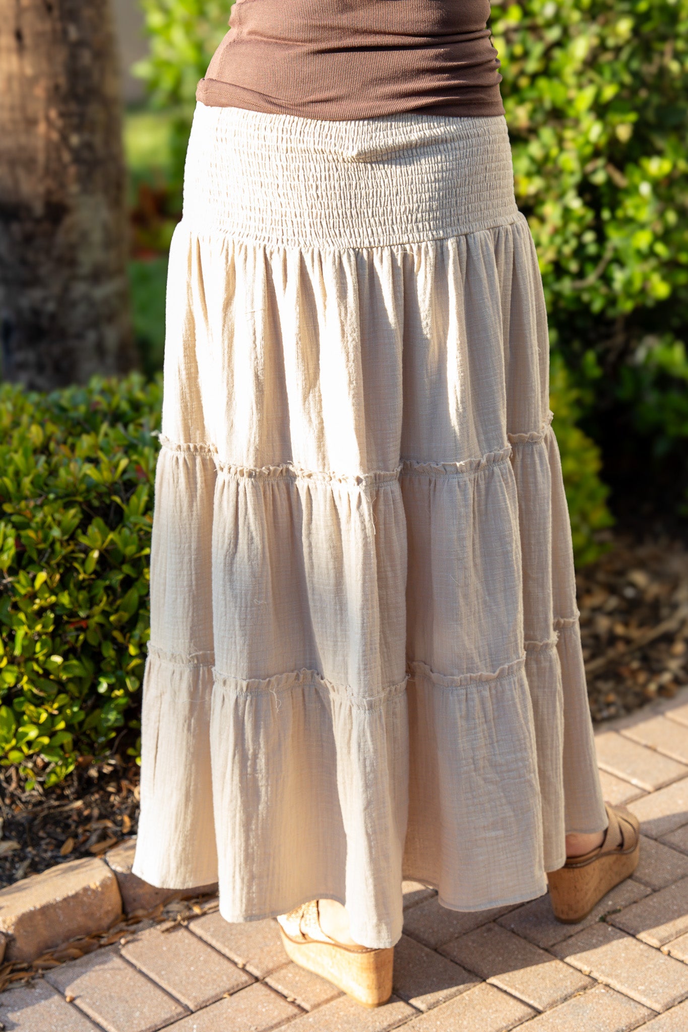 Harbor Flow Tiered Maxi Skirt