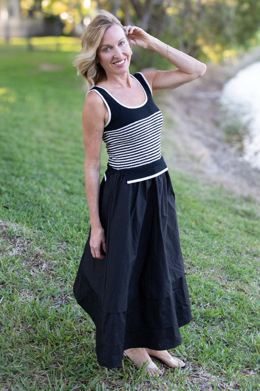 Cabana Stripe Knit Maxi Dress