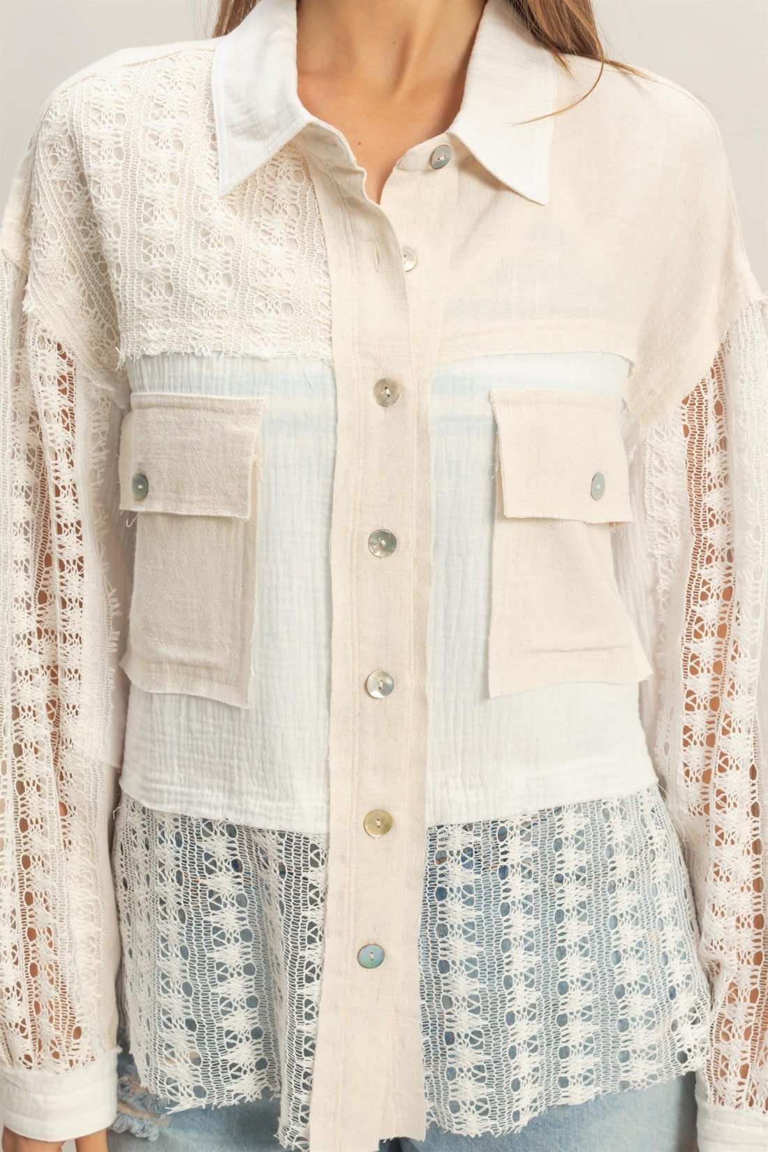 Heirloom Lace Button Up Top